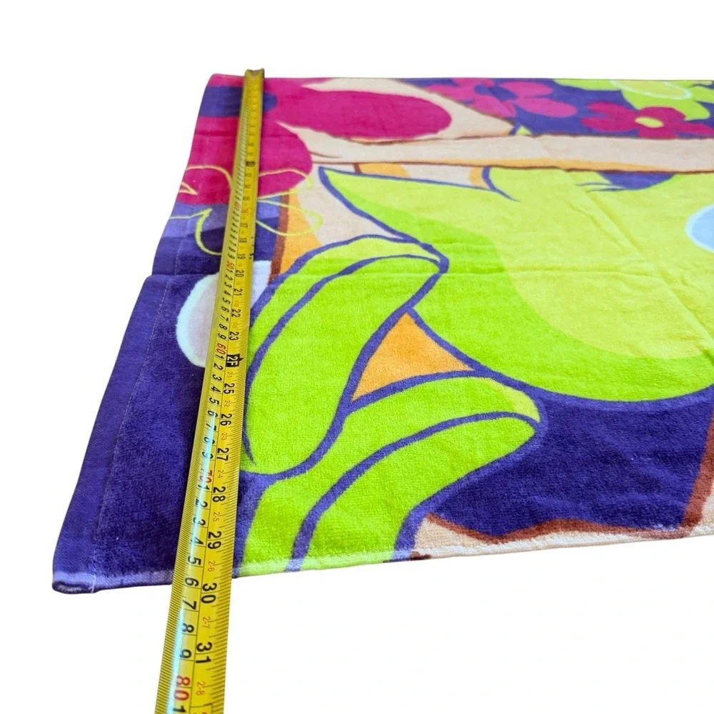 Vintage DISNEY Shopping TINKER BELL Beach Pool Towel 30X60 Tink Fairies Y2K